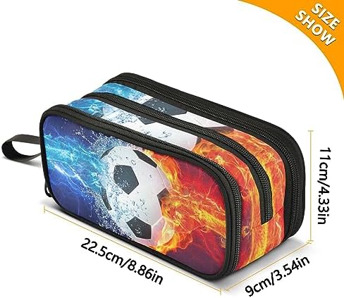 ZAZYXTJ Soccer Ball Pencil Case Large Capacity Pencil Pouch - Image 3