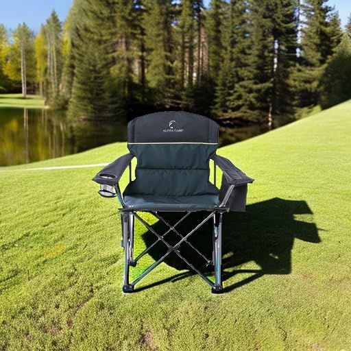 LET'S CAMP Oversized Folding Camping Chair Portable Outdoor Heavy Duty | - Image 2