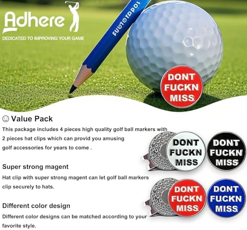 Adhere Golf Ball Markers with Strong Magnetic Hat Clip - Image 6