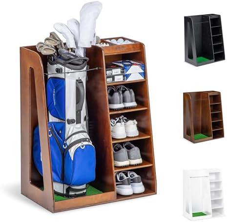 GoSports Premium Wooden Golf Bag Organizer and Storage Rack by Unknown