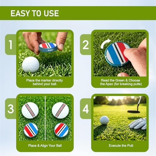 360° Rotate Golf Alignment Ball Marker Putting Alignment Tool - Image 5