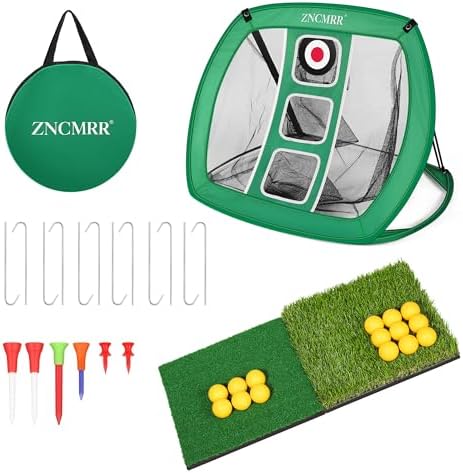 Pop Up Golf Chipping Net, Indoor/Outdoor Golfing Target Net Collapsible by ZNCMRR