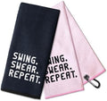 DYJYBMY Swing Swear Repeat Golf Towel Set, Golf Accessories by DYJYBMY