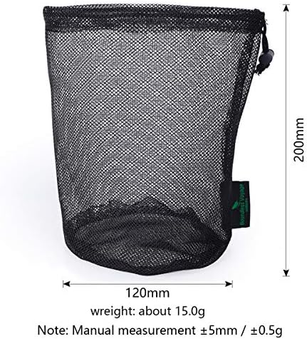 iBasingo 5-Pack Black Mesh Bag Nylon Drawstring Stuff Sacks BVP03 - Image 2