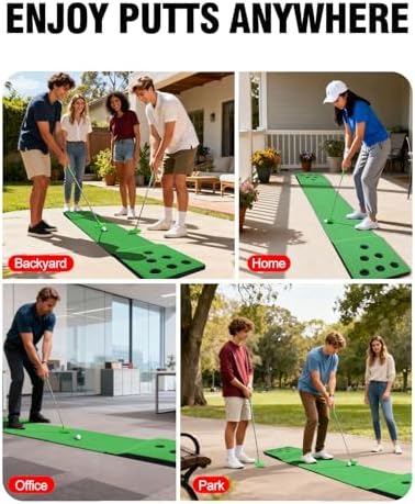 Golf Putting Game Set, Portable Green Mat - Image 7