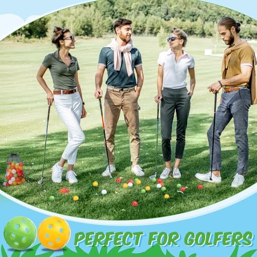 MiniInflat 80 Pcs Practice Golf Balls Plastic 42mm - Image 6