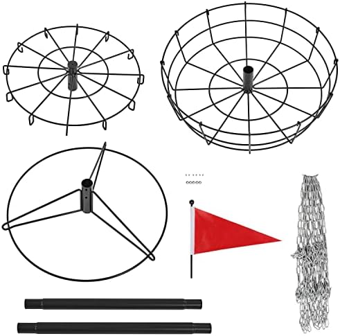 Yaheetech 12-Chain Portable Outdoor Steel Disc Golf Basket Practice Target - Image 6