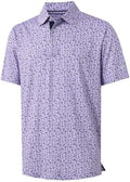 M MAELREG Mens Golf Shirt Short Sleeve Dry Fit Print Moisture Wicking by MAELREG