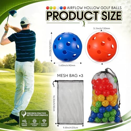 300 Pcs Plastic Practice Golf Ball 42mm PU Foam Balls - Image 2