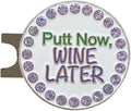 Giggle Golf Putt Now, Wine Later Bling Golf Ball Marker by GiggleGolf