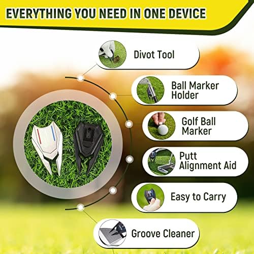 Colaxi Golf Fork Golf Ball Marker Alignment Tool Golf Equipment - Image 4