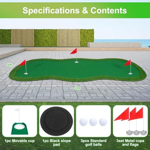 Golf Putting Green, Large Golf Putting Mat - Image 6