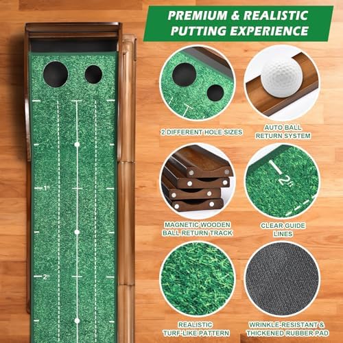 Putting Green Indoor, Extra Large & Wide Golf Putting Mats Practice Indoor - Image 3