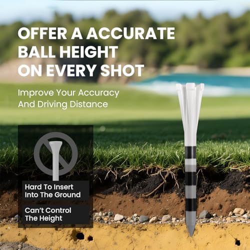 FINGER TEN Golf Tees Plastic 100 Pack - Image 4