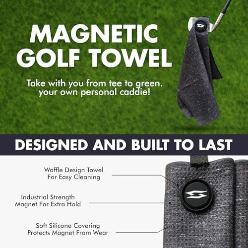 Magnetic Golf Towel 16x24 Waffle Weave - Image 5