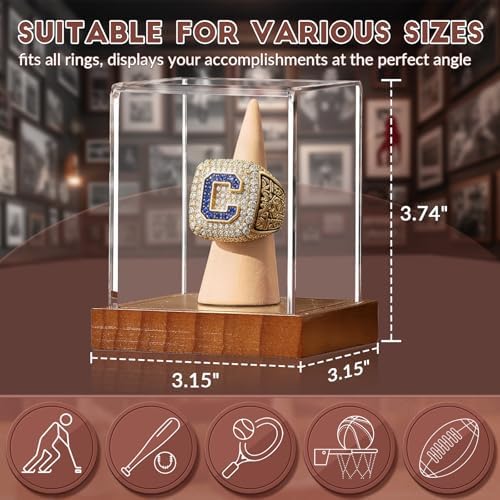 JupDec Championship Ring Display Case, UV Protection - Image 4