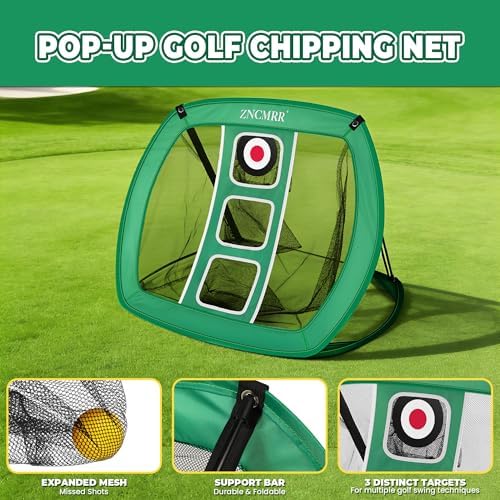 Pop Up Golf Chipping Net, Indoor/Outdoor Golfing Target Net Collapsible - Image 5