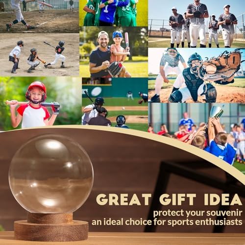 JupDec Baseball Display Case, Round Clear Ball Holder - Image 6