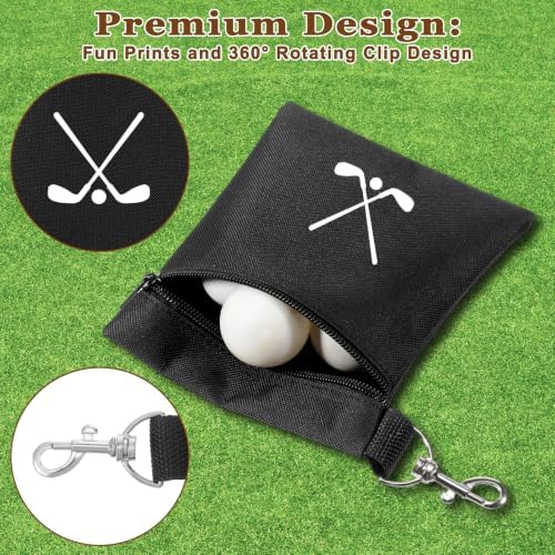 Black Golf Tee Pouch, Portable Golf Tee Bag - Image 3