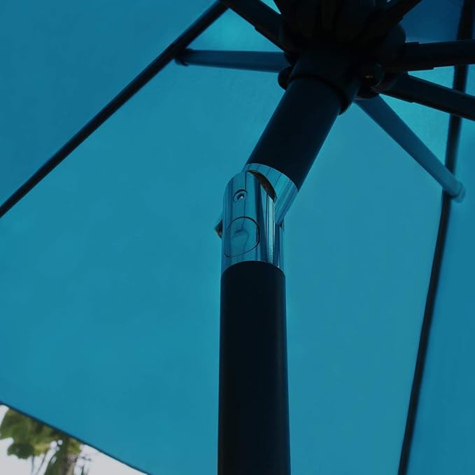 Sunnyglade 9' Solar LED Patio Umbrella, 8 Ribs, Tilt & Crank | 9Ft Patio - Image 3