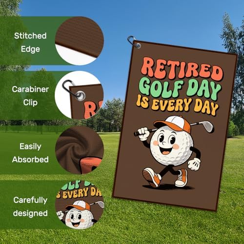 Retired Golf Day is Every Day Towel - Image 3