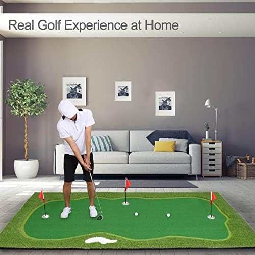 Chriiena Golf Putting Green, Large Practice Putting Mat - Image 2