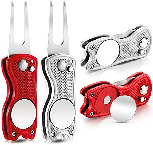 Skylety 4 Pcs Golf Divot Repair Tool Foldable by Skylety