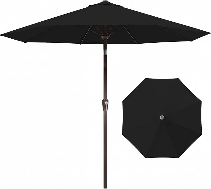 9FT Auto-Tilt Patio Umbrella|Outdoor Market Table Umbrella by YourPerfectOutdoorEscape