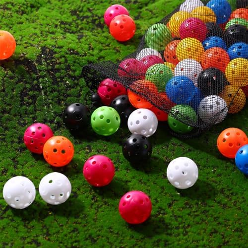 MiniInflat 80 Pcs Practice Golf Balls Plastic 42mm - Image 4