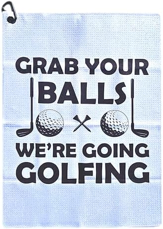 Funny Golf Towel Grab Your Balls We're Going Golfing Microfiber - Image 6