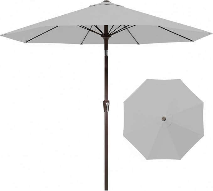 9FT Auto-Tilt Patio Umbrella|Outdoor Market Table Umbrella by YourPerfectOutdoorEscape