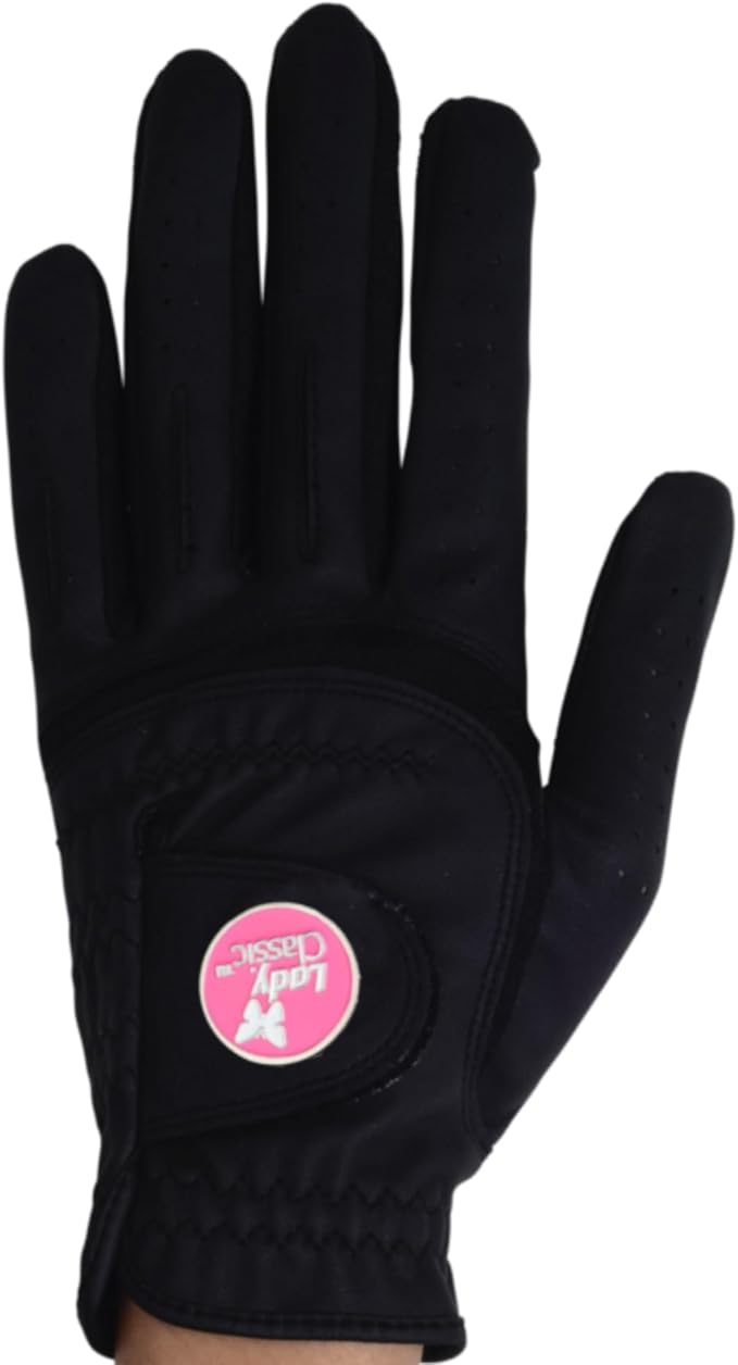 Women’s Form Fit Golf Glove – Lightweight, Flexible & Stylish with Leather Palm Patch – Soft Flex Comfort – Right or Left Hand