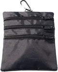 Golf valuables pouch, zipper golf ball bag by hapheal