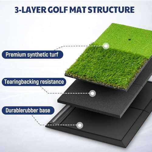JAYA Golf Hitting Mat with Heavy Rubber Base, Foldable Golf Practice Mat - Image 6