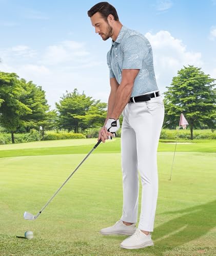 ZITY Men's Golf Shirts Short Sleeve Print Patterns Casual Collared Polo - Image 3
