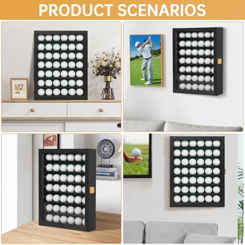 42 Golf Ball Display Case Wooden Wall Mounted Golf Ball Rack - Image 6