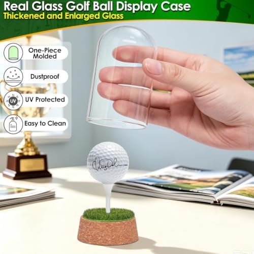Real Glass Golf Ball Display Case 2pcs - Image 2