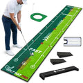 SAPLIZE Golf Putting Mat with Alignment Mirror, Two-Speed Golf Practice Mat by SAPLIZE