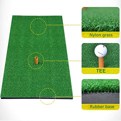 Golf Mat 12“x24“Practice Hitting Mat Portable Golf Mat Rubber Tee Holder - Image 3