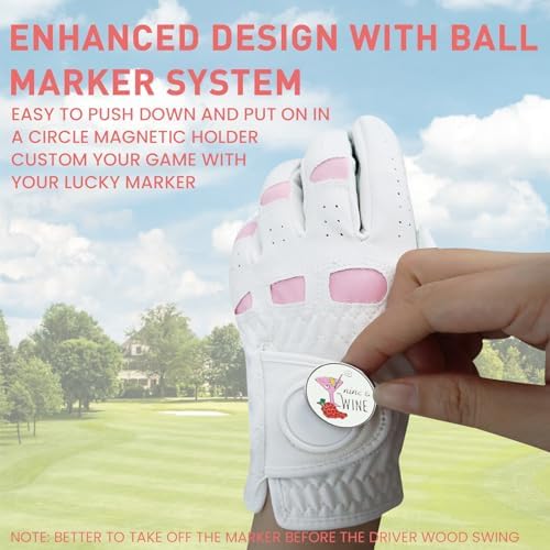 Golf Gloves Women with Ball Marker 1 Pack - Image 4