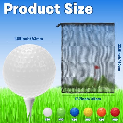 Coopay 72/150/300 Pack Practice Golf Balls, 42mm Plastic Golf Training Balls - Image 2