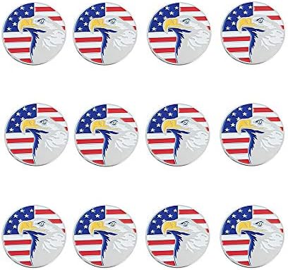 Golf Ball Markers Assorted Patterns Value Pack of 12 Golf Gifts, Golf Cap Clips by GOLTERS