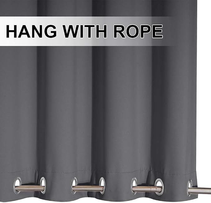 NICETOWN Weighted Outdoor Patio Curtain & Drape Waterproof 84 Long, Top and - Image 6