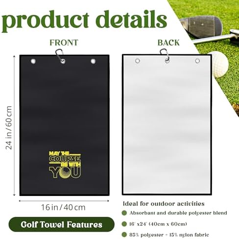 Funny Golf Towels for Men, May The Course Be - Image 2