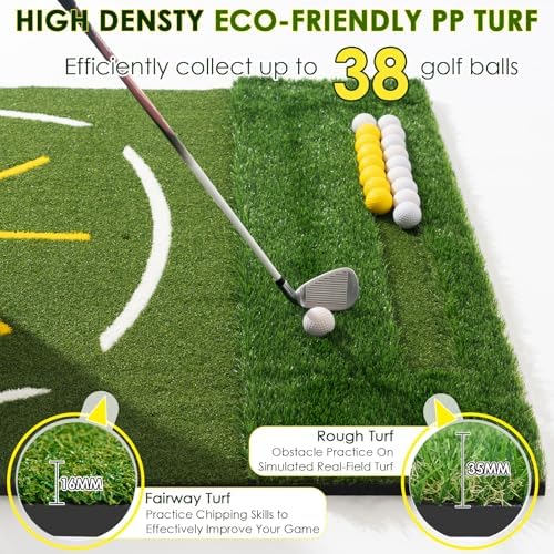 Dual Turf Golf Mat 5x4FT/6x4FT, Golf Hitting Practice Mat - Image 5