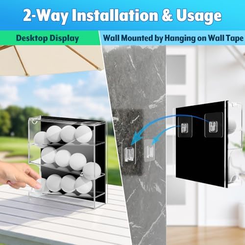 Golf Ball Display Case for 12 Balls, Automatic Rolling Golf Ball Dispenser - Image 6