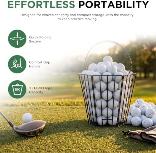 DURARANGE Foldable Golf Ball Basket, 100-Ball Capacity - Image 2