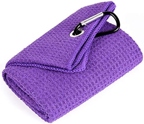 Mile High Life Microfiber Golf Towel, Waffle Pattern w Clip, Super Absorbent by MileHighLife