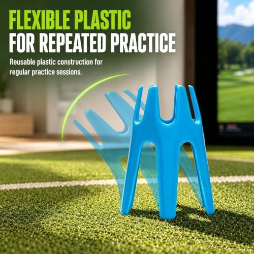 Golf Simulator Tees, 49 Pack 4 Mixed Sizes Plastic Golf Mat Tees, Indoor - Image 4