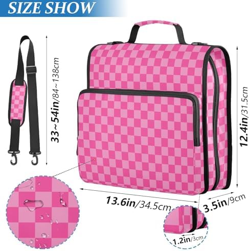 Zipper Binder Bag 3 Ring File Folder Portfolio Organizer Zippered Binder Bags - Image 5